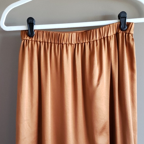 Vince silk drape skirt in copper XS - Picture 9 of 11